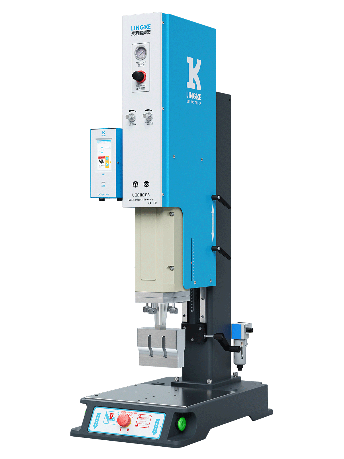 靈科超聲波塑料焊接機(jī) 方立柱 20kHz-2000/2600/3200W L3000 ES 數(shù)字